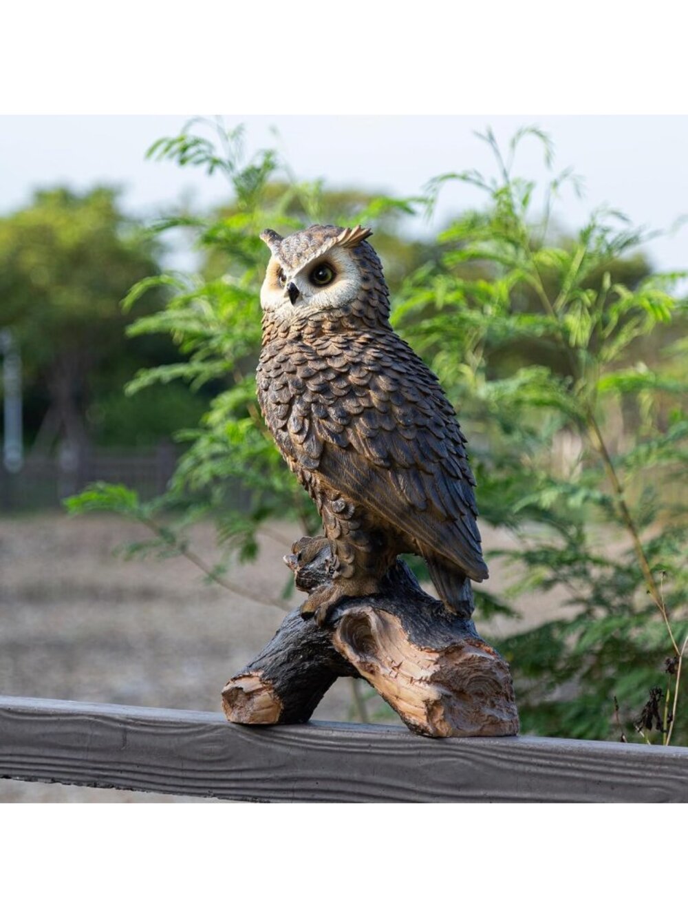 13.3-Inch Owl Decoy Outdoor Statue - Perfect Garden Decor & Lawn Sculpture Gift